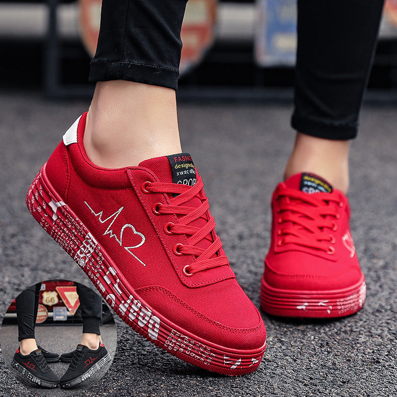 OrthoCare Love Print Canvas Shoes For Couples - Unique And Trendy