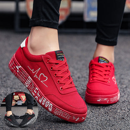 OrthoCare Love Print Canvas Shoes For Couples - Unique And Trendy