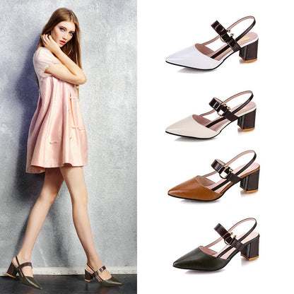 Quilla | Women’s Orthopedic Pointed Toe Slingback Block Heel Pumps