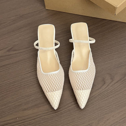 Delyth | Women’s Orthopedic Mesh Pointed Toe Slingback Heels