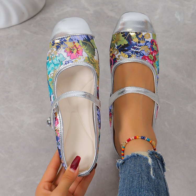 Petal | Women’s Orthopedic Floral Mary Jane Comfort Flats