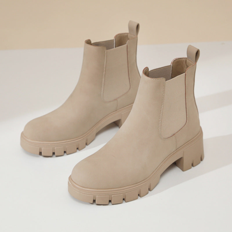Sandy | Orthopedic Women's Thick Bottom Suede Dr Martens Boots