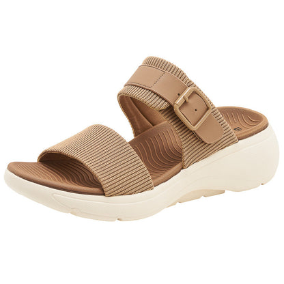 OrthoCare | Double Strap Comfort Platform Slide Sandals