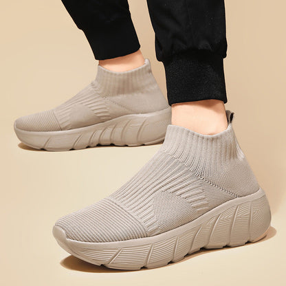 Orthopedic Slip-On Sneakers – Breathable Knit Casual Walking Shoes