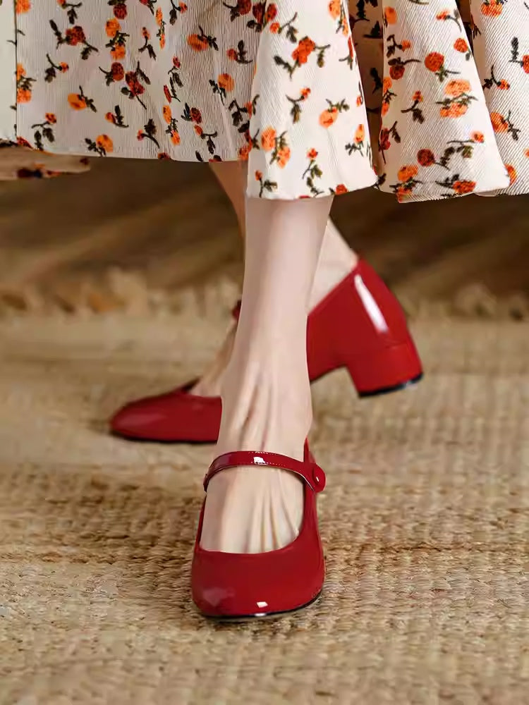 OrthoCare French Pumps - Soft Bottom Chunky Heel