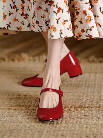 OrthoCare French Pumps - Soft Bottom Chunky Heel