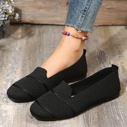 OrthoCare Women’s Knit Ballet Flats – Lightweight Breathable Comfort Slip-On Shoes
