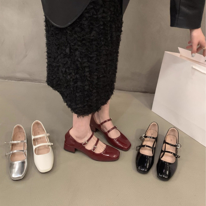 OrthoCare Mary Jane Shoes - Chunky Heel Comfort