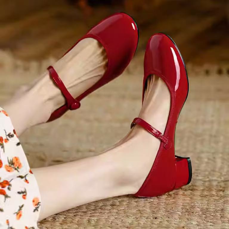 OrthoCare French Pumps - Soft Bottom Chunky Heel