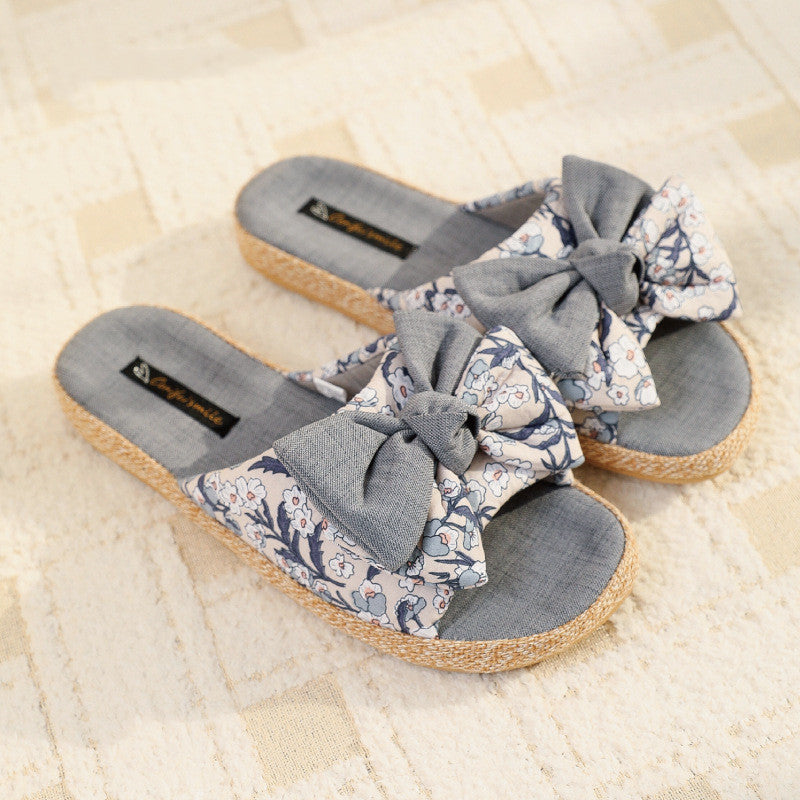 Jaselle | Women’s Orthopedic Floral Bow Slide Sandals