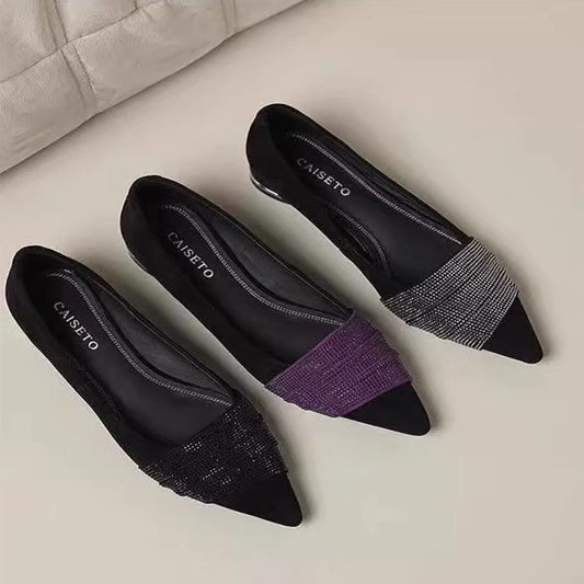 OrthoCare | Pointed Toe Colorblock Ballet Flats