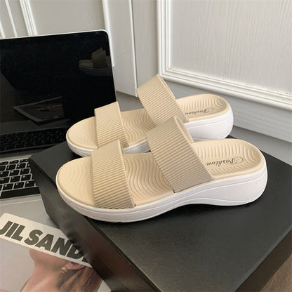 Ivanelle | Women’s Orthopedic Double Strap Platform Slides