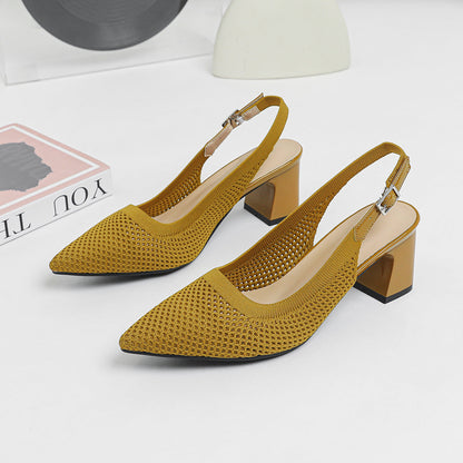 Pomeline | Women’s Orthopedic Woven Pointed Toe Slingback Heels