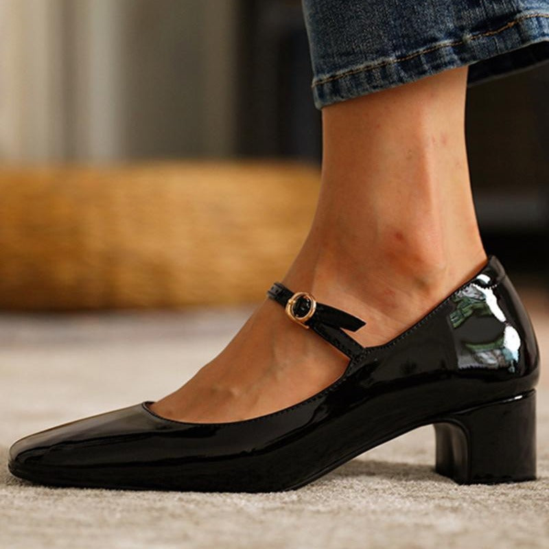 OrthoCare Mid-Heel Pumps - Square Toe Comfort