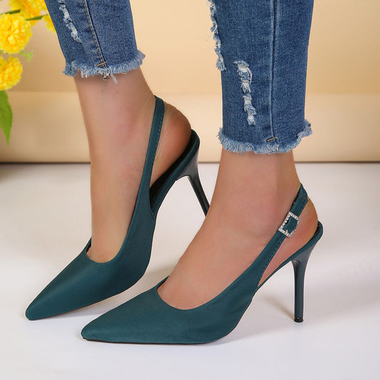 Andrea | Orthopedic Sleek Slingback Stiletto Heels with Pointed Toe