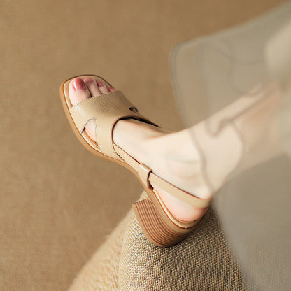 OrthoCare Square-Toe Open Sandals - Casual Elegance