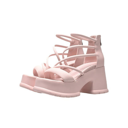 Quinella | Women’s Orthopedic Lace-Up Platform Block Heel Sandals