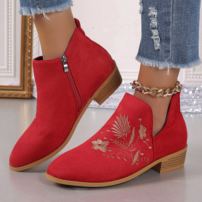 OrthoCare Printed Short Boots - Pointed Toe Comfort