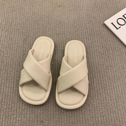 Soleia | Women’s Orthopedic Crisscross Comfort Slide Sandals
