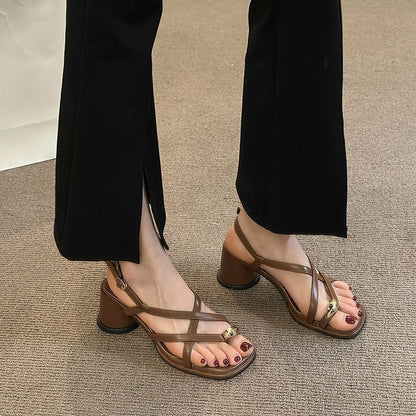 Liorisse | Women’s Orthopedic Strappy Block Heel Sandals