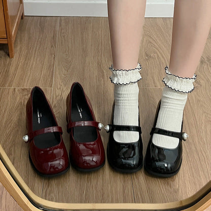 OrthoCare Mary Jane Shoes - Retro Chunky Heel