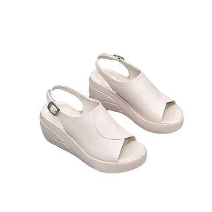 OrthoCare Peep-Toe Wedge Sandals