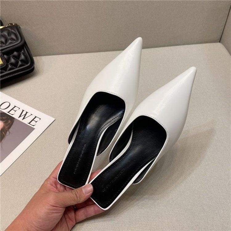 Queniva | Women’s Orthopedic Pointed Toe Mule Heels