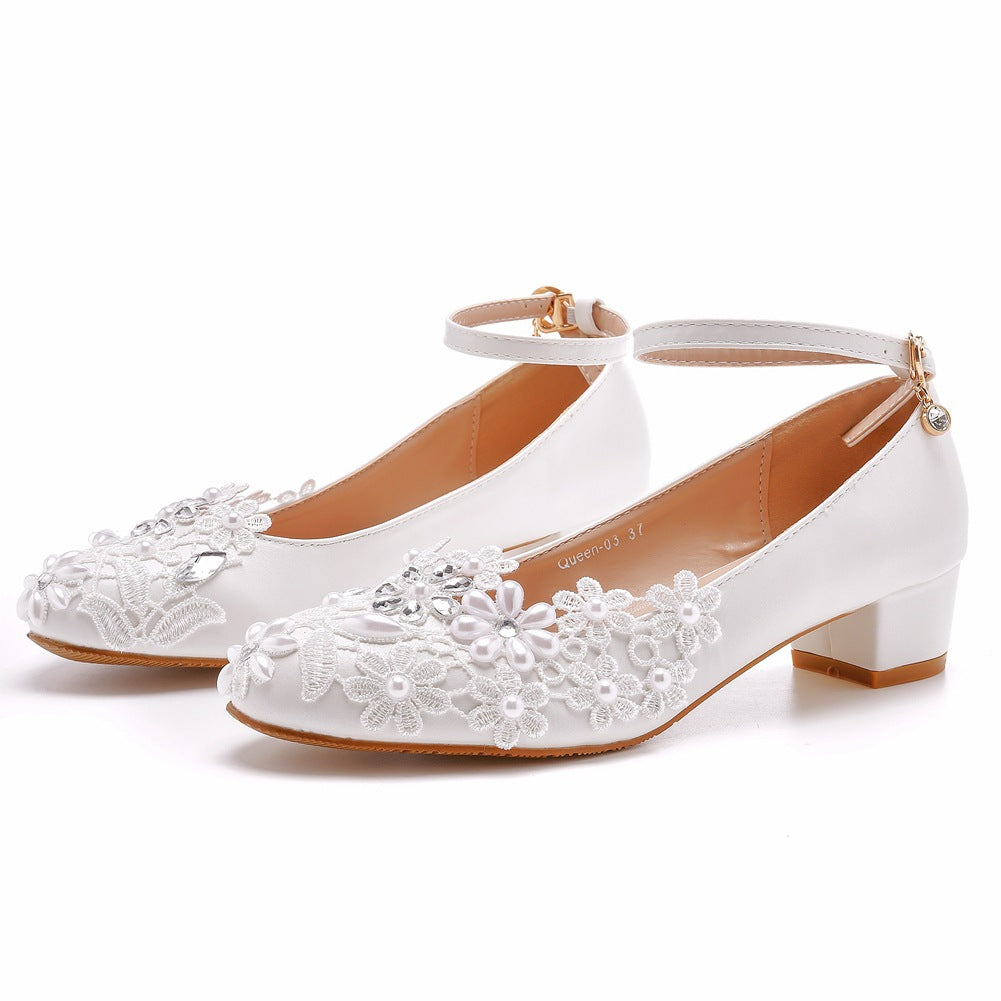 OrthoCare Lace Bridal Shoes For Pregnant Women