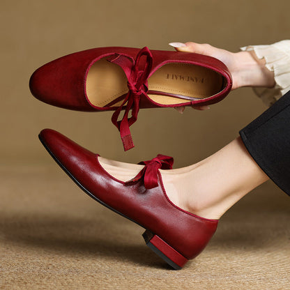 Gisella | Women’s Orthopedic Vintage Lace-Up Ballet Flats