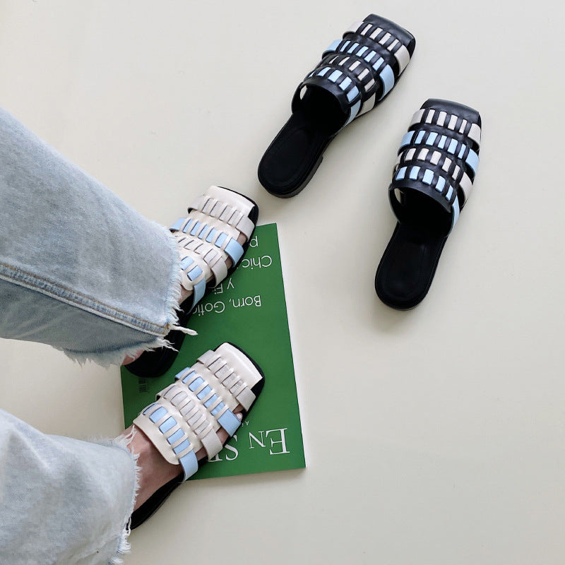 Zarina | Women’s Orthopedic Woven Cutout Slide Sandals