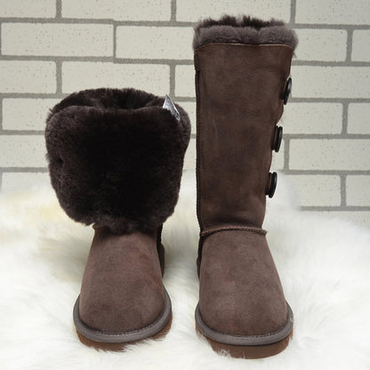 Marlena | Orthopedic Buttoned Foldable Fur Winter Boots