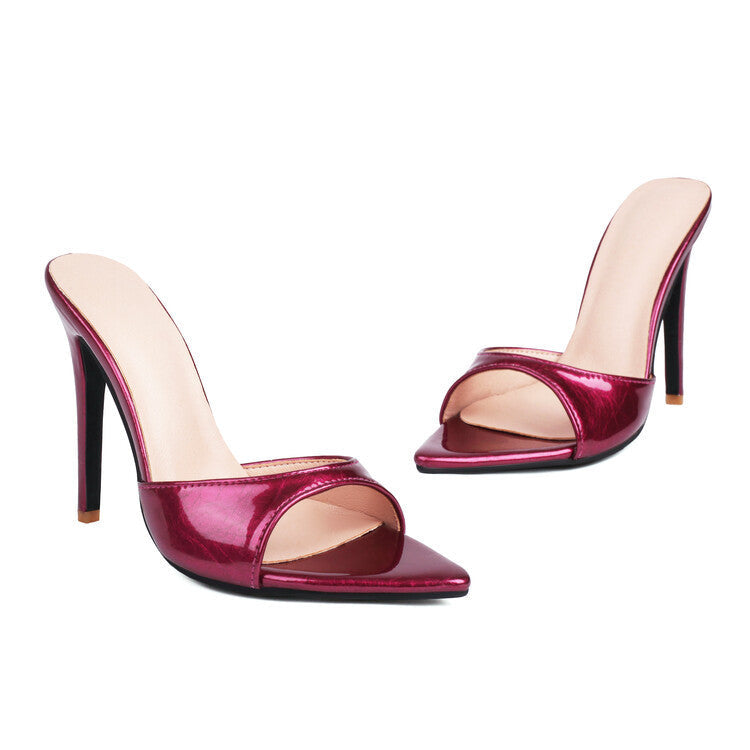 OrthoCare Textured Pointed-Toe Open-Toe High Heels - Unique Elegance