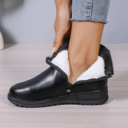 OrthoCare Fleece Ankle Boots - Side Zipper, Non-Slip
