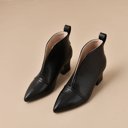 OrthoCare Martin Heeled Ankle Boots With V-Cutout
