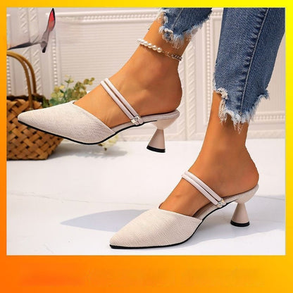 OrthoCare | Pointed Toe Slingback Kitten Heels
