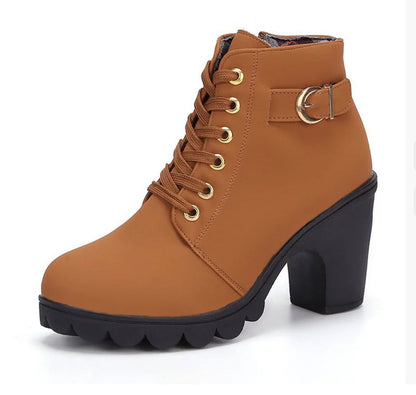 OrthoCare Leopard Print Ankle Boots - Square Heel