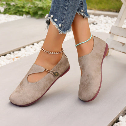 OrthoCare Women’s Vintage Mary Jane Flats – Soft Comfort Everyday Walking Shoes