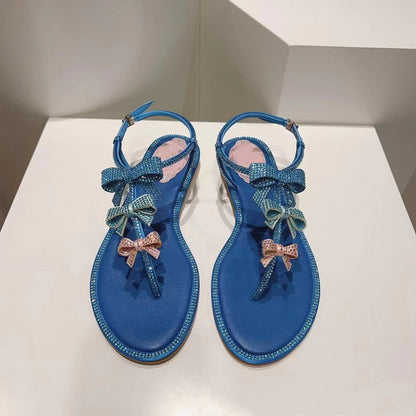Thessaly | Women’s Orthopedic Rhinestone Butterfly Toe Ring Sandals