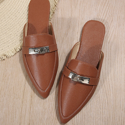 Lucerine | Women’s Orthopedic Pointed Toe Mule Flats