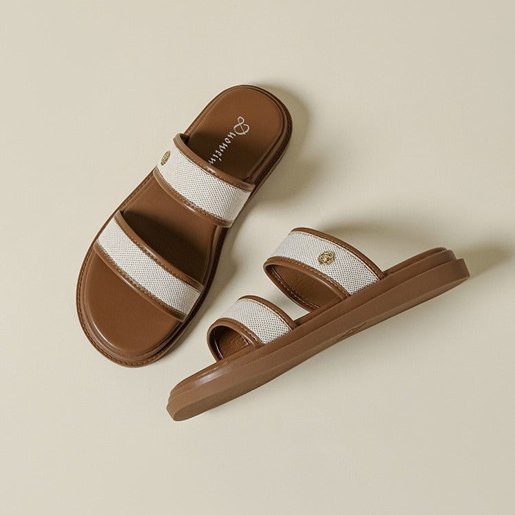 Kaelith | Women’s Orthopedic Double Strap Comfort Slide Sandals
