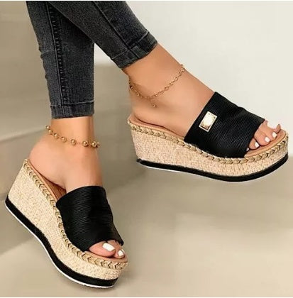 OrthoCare Platform Wedge Sandals - Unique Elegance