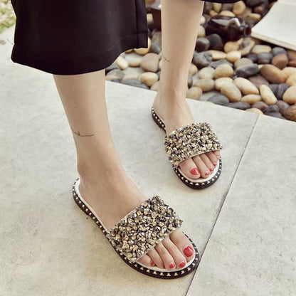 OrthoCare Crystal Braided Comfort Slide Sandals