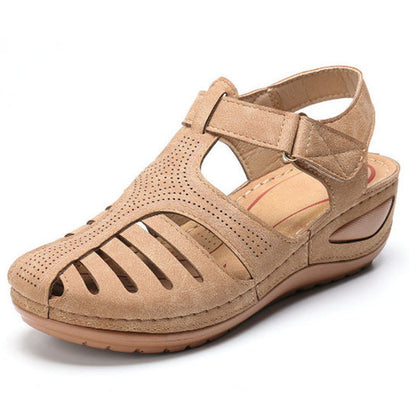 OrthoCare Plus Size Retro Wedge Sandals - Comfort And Style
