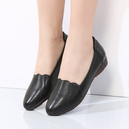 OrthoCare Leather Flats - Soft Soled Comfort Shoes