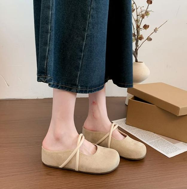 Delphine | Women’s Orthopedic Suede Lace-Up Mule Flats