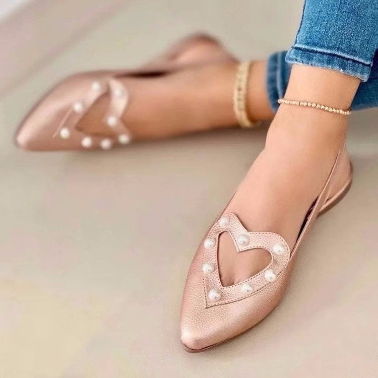 OrthoCare Flat Heel Sandals With Pearls - Unique And Elegant