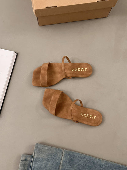 Jemira | Women’s Orthopedic Minimalist Square Toe Slide Sandals