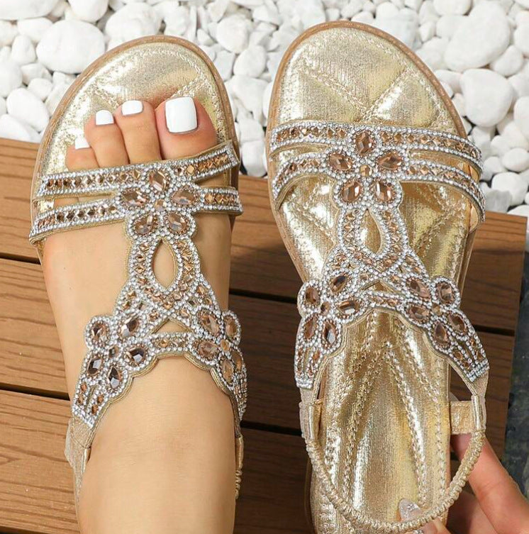 Nayeli | Women’s Orthopedic Rhinestone Gladiator Comfort Sandals