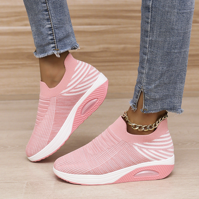 OrthoCare Lightweight And Breathable Striped Mesh Shoes