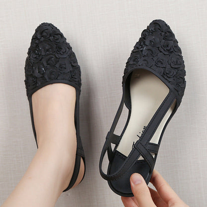 Serenity | Women’s Orthopedic Floral Lace Slingback Flats